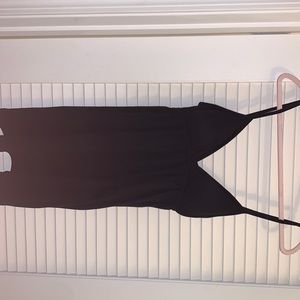 Black spaghetti strap dress with padding